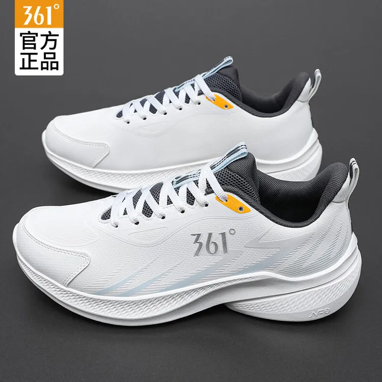 361°男鞋运动鞋男跑步鞋秋冬季皮面新款防泼水耐磨轻便舒适鞋子男