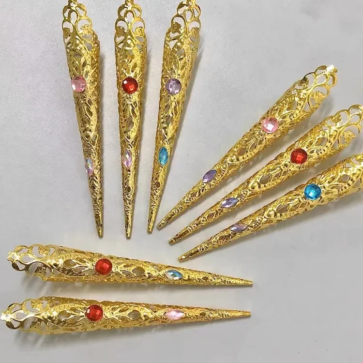 【甜星】黄金指甲套千手观音古装长指甲套舞台表演道具玩具用品