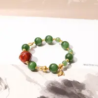 碧玉*和田玉*手链*18k*鱼尾