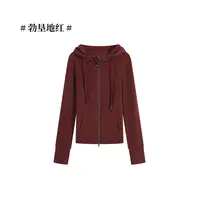 【YUXI】德绒雕刻机修身显瘦连帽女款外套DJN9122