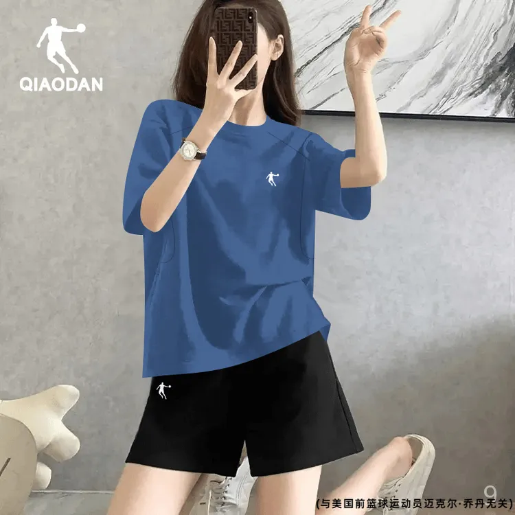 乔丹运动套装女装2025新款爆款夏正品短袖短裤正品跑步健身两件套