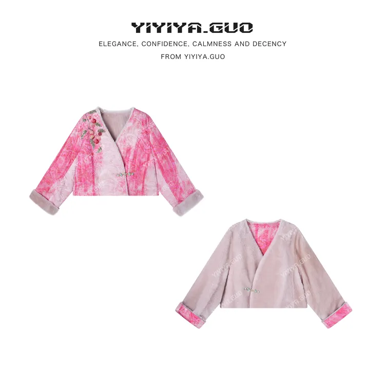 yiyiya.Guo艺艺吖【长安荔枝】盘扣皮毛一体双面穿外套080106SS52