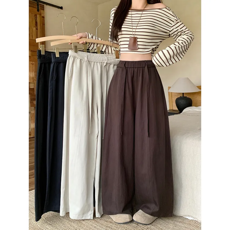 2025大码女装新款秋季设计感高腰显瘦气球裤宽松阔腿裤 3753