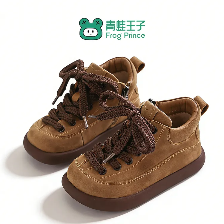 青蛙王子童鞋儿童勃肯鞋秋冬季真皮女童面包鞋软底休闲男童袋鼠鞋