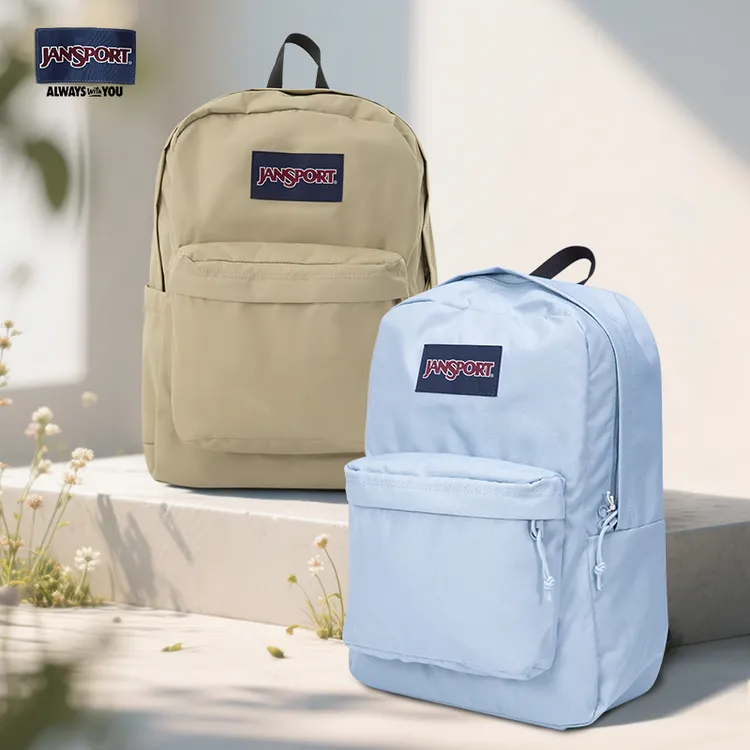 Jansport25年新款20L雾霾蓝中号小学生书包轻便户外旅行包