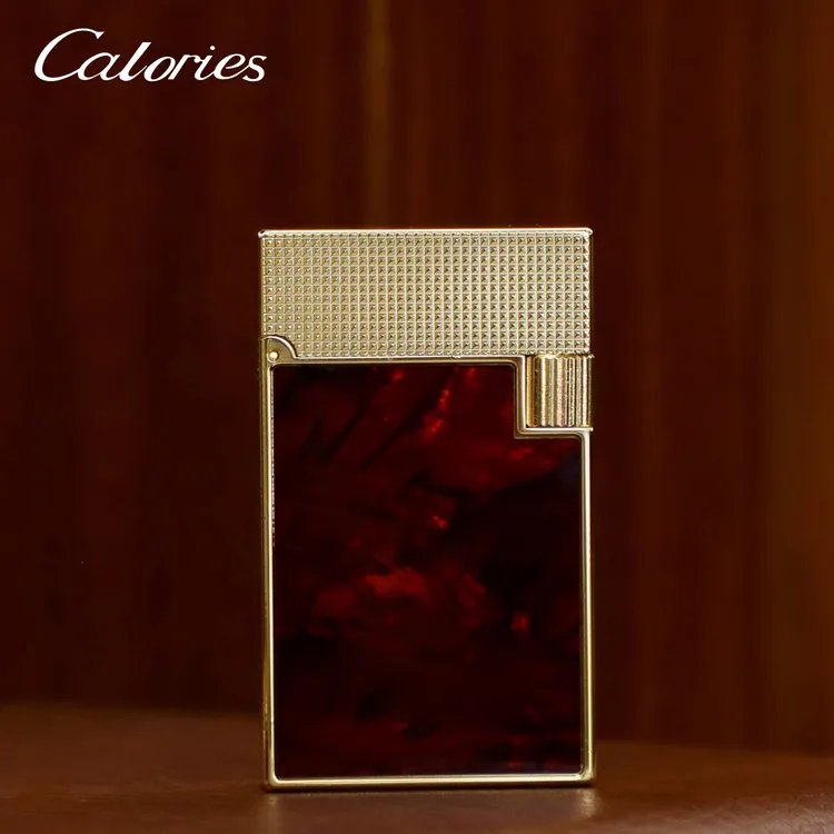 卡路血月朗声黄铜一体充气砂轮明火侧打高档防风创意男士打火机