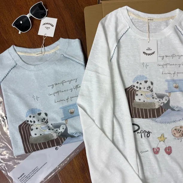 韩代倒花工艺长袖衫