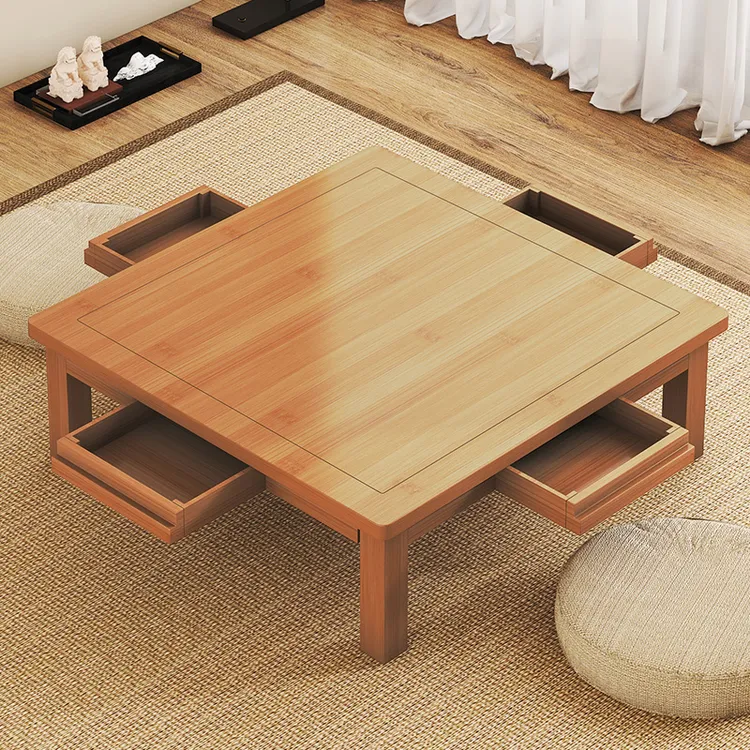 榻榻米茶桌飘窗方桌东北大炕桌吃饭农村家用实木矮桌子床上学习桌