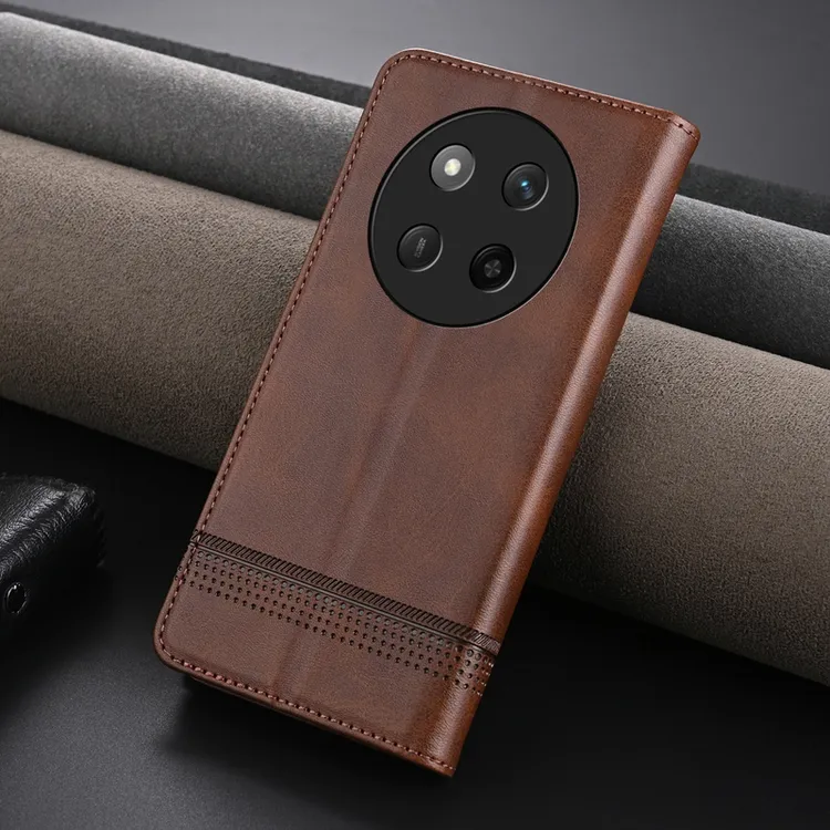 【高档牛纹+磁吸翻盖皮套】适用荣耀X60Pro手机壳商务插卡全包防摔