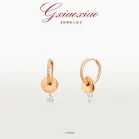 G XIAOXIAO 【金碟曳光】时尚气质个性百搭圆形耳环 F18H46