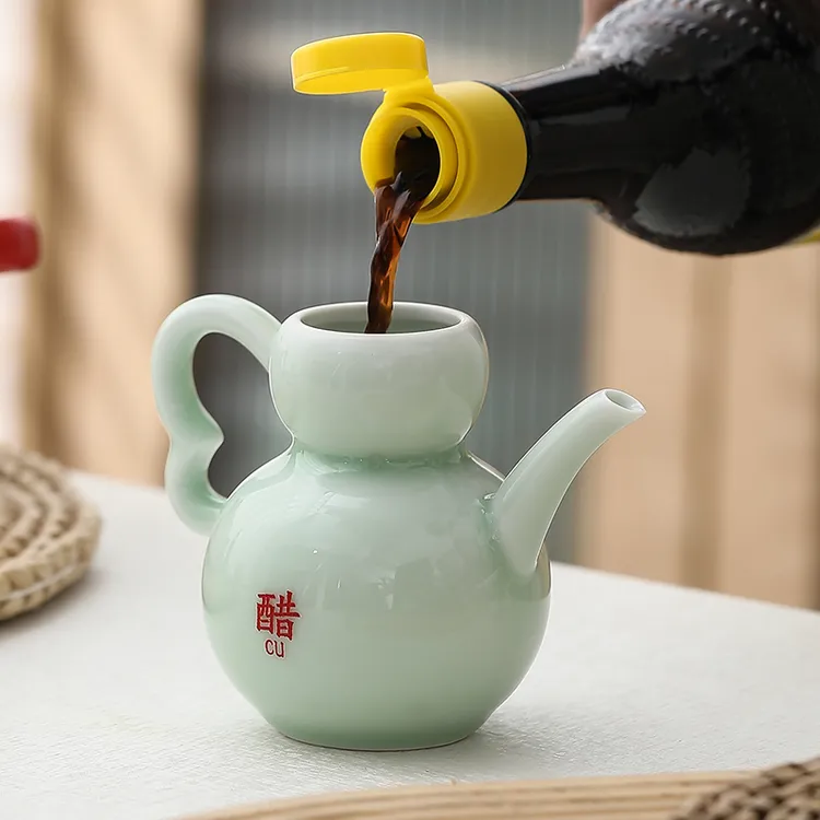 油壶酱油醋壶调料瓶醋罐油瓶陶瓷日式醋瓶油罐壶家用漂亮创意商用