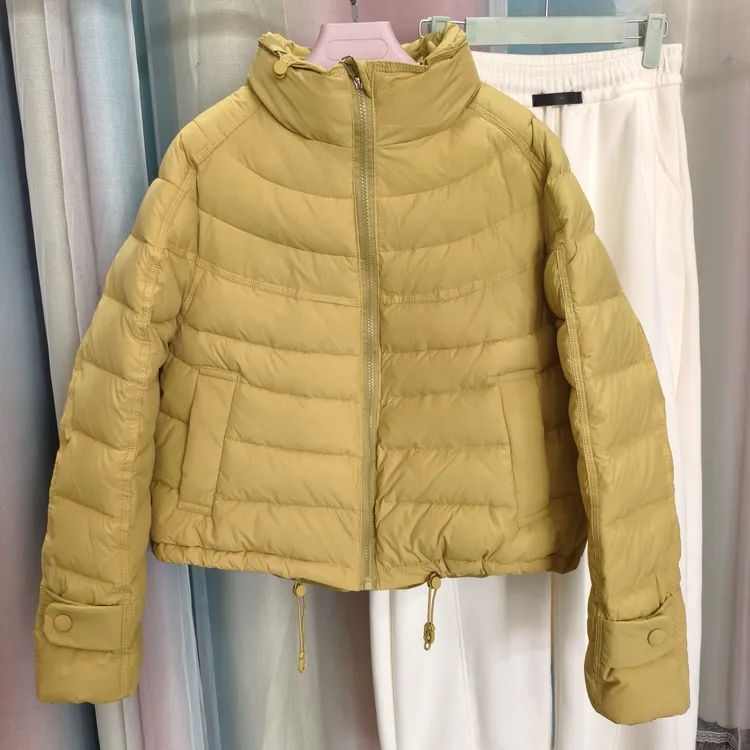 立领短款轻盈石墨烯云绒韩系宽松时尚休闲冬季外套