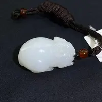 和田玉白玉兔子挂件（Y）