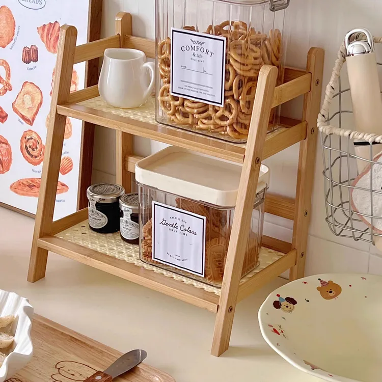 楠竹桌面置物架餐桌台面杯架子茶杯水杯咖啡杯茶具收纳桌上放杯子