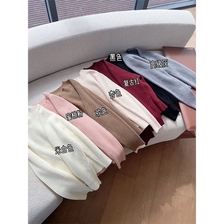 半高领套头针织衫休闲百搭打底毛衣时尚百搭上衣女