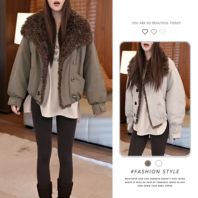 羊羔毛外套女加绒加厚冬季2025新款韩版宽松高级感小个子夹克上衣