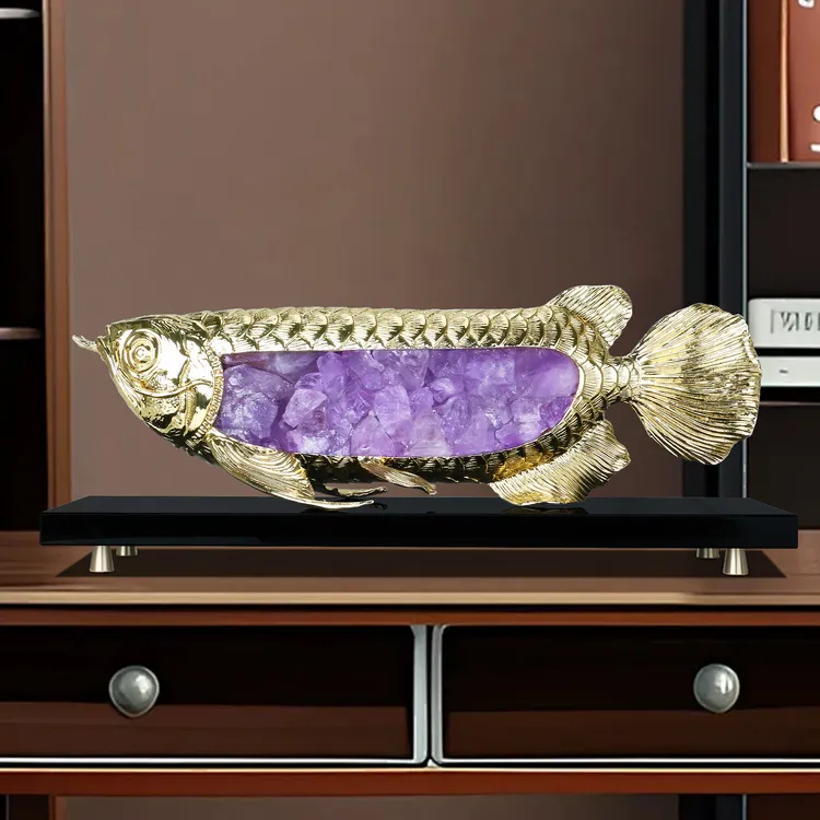 招财金龙鱼摆件客厅装饰品电视柜酒柜摆设办公室店铺开业乔迁礼物