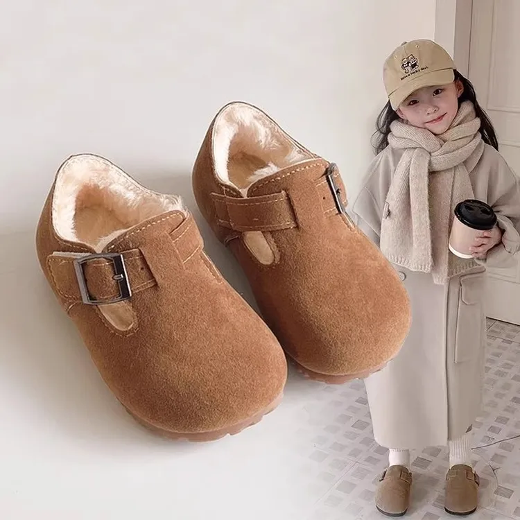 ABC儿童勃肯鞋2025秋冬新款女童博肯棉鞋宝宝男童加绒二棉豆豆鞋