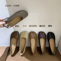 内增高猪蹄鞋韩版小众浅口银色单鞋分趾鞋秋冬新款一脚蹬法式女