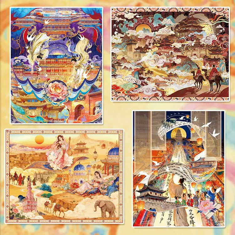 子亦 丝路华光系列原创造景贴纸  修复贴纸