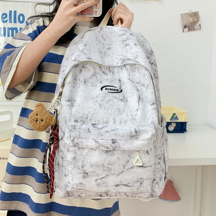 小众高颜值ins书包简约初中专用大容量背包男款高中生双肩包学生