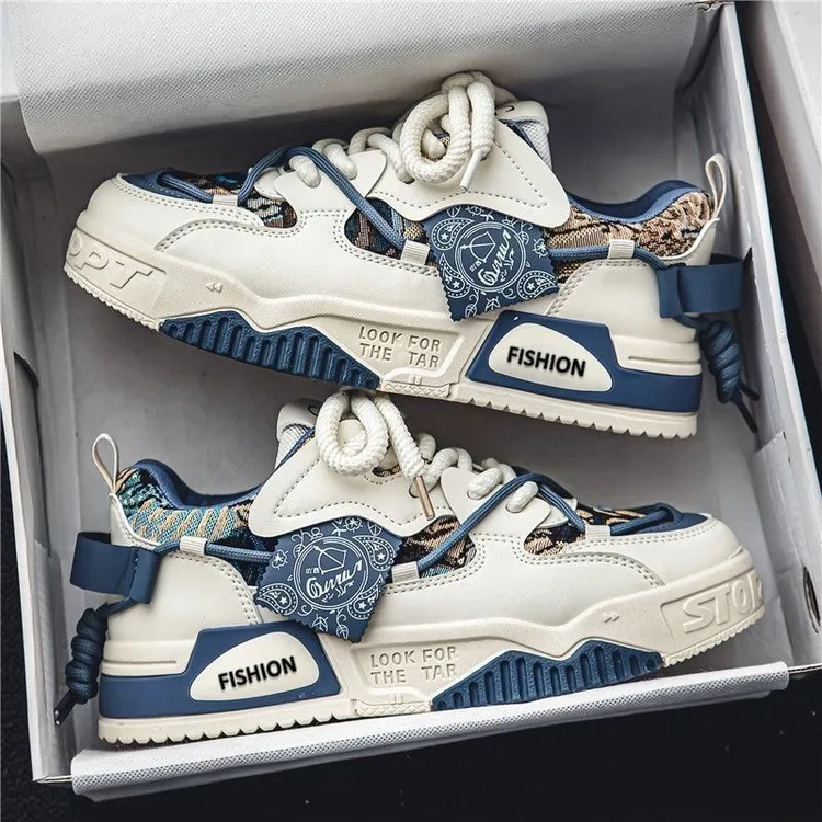 2025新款男鞋秋冬爆款潮流板鞋男款高级感百搭厚底运动休闲面包鞋