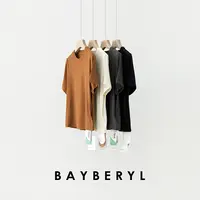 BAYBERYL老贝豆乳T*柔糯天S短袖百搭舒适秋圆领T恤NT5G0401-9/27
