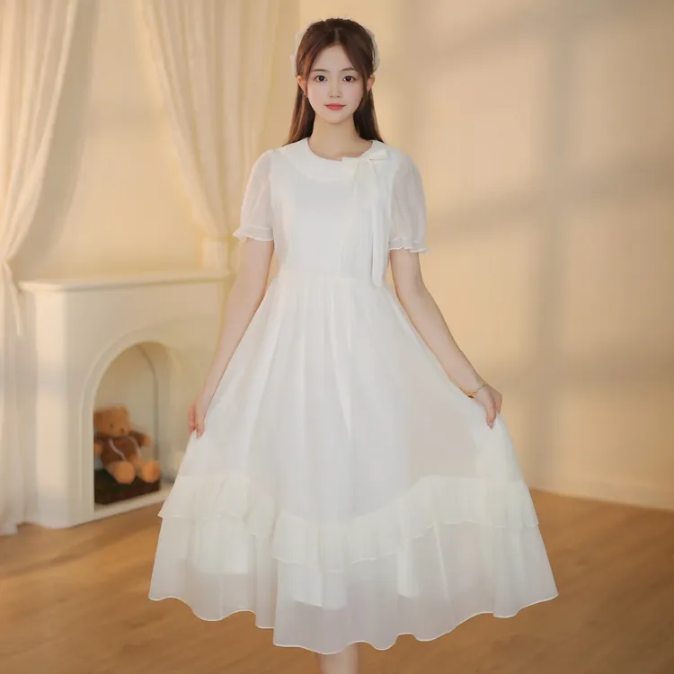 初中生高中生连衣裙夏季生日成人礼毕业典礼礼服裙学生女大童长裙