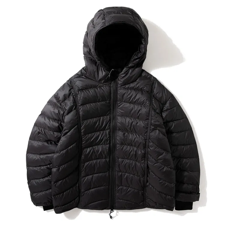 Enbi Simcotton90白鸭绒排骨连帽羽绒服男冬潮牌宽松百搭冬装外套