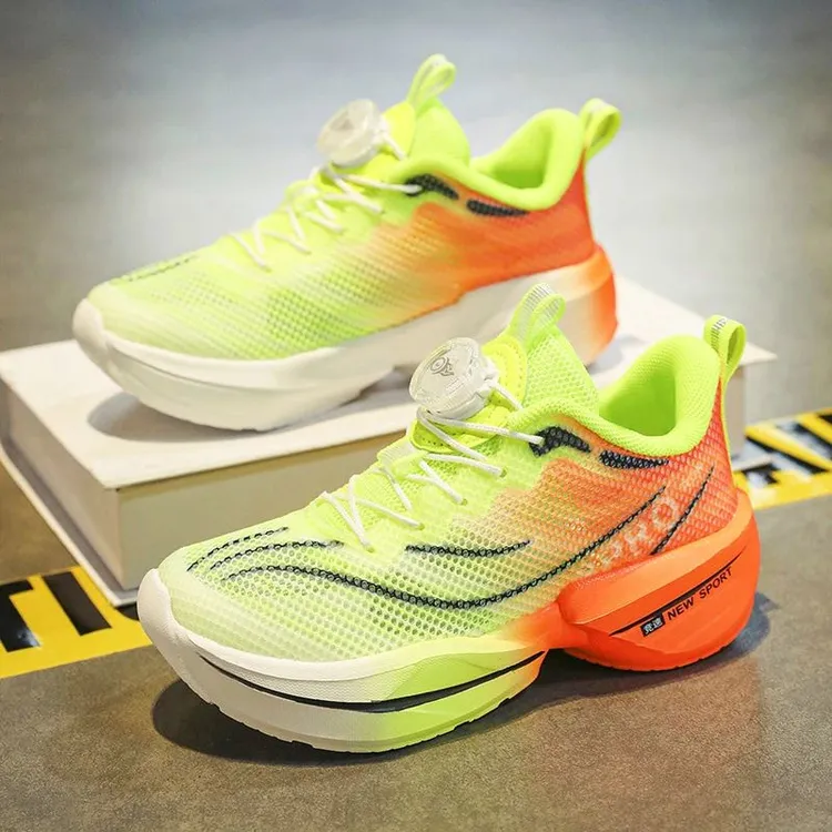 鸿星尓克适配男童运动鞋夏季新款单网透气减震篮球鞋中大童轻便跑