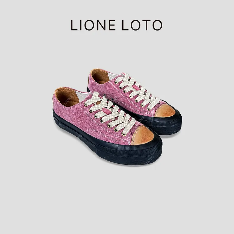 水洗反牛反绒休闲鞋 厚底硫化鞋复古老钱特调色日系休闲板鞋女