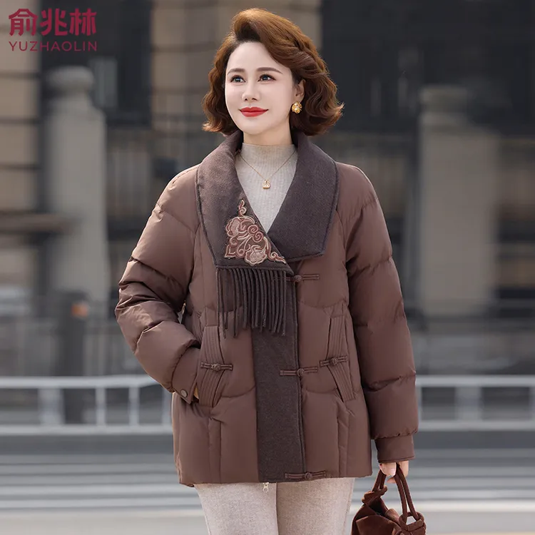俞兆林中年妈妈冬装棉衣国风棉服2025新款中老年人女秋冬保暖棉袄