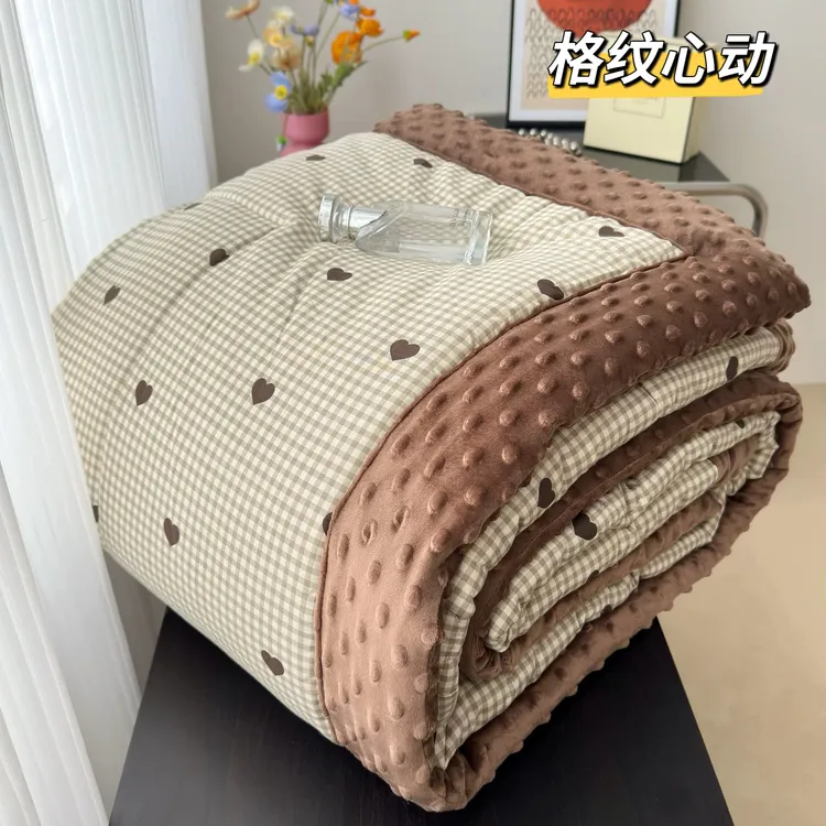 【加厚冬被】双人豆豆被单人大豆被子纯棉被芯冬被