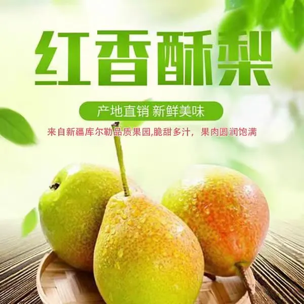【新疆2025现摘】新疆库尔勒香梨红香酥梨爆汁多汁果肉细腻应季水果