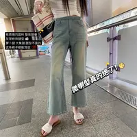 Y4563#9.16孕妇抽绳牛仔喇叭裤秋季弹力牛仔外穿休闲无托腹孕妇裤