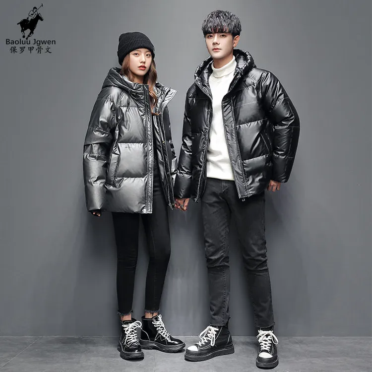Baoluu Jgwen/保罗甲骨文2025冬季情侣羽绒服宽松连帽潮流加厚