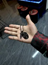 合金项链 【涅槃 恶魔守护 项链】黑色盾牌子弹项链国潮风发字嘻哈