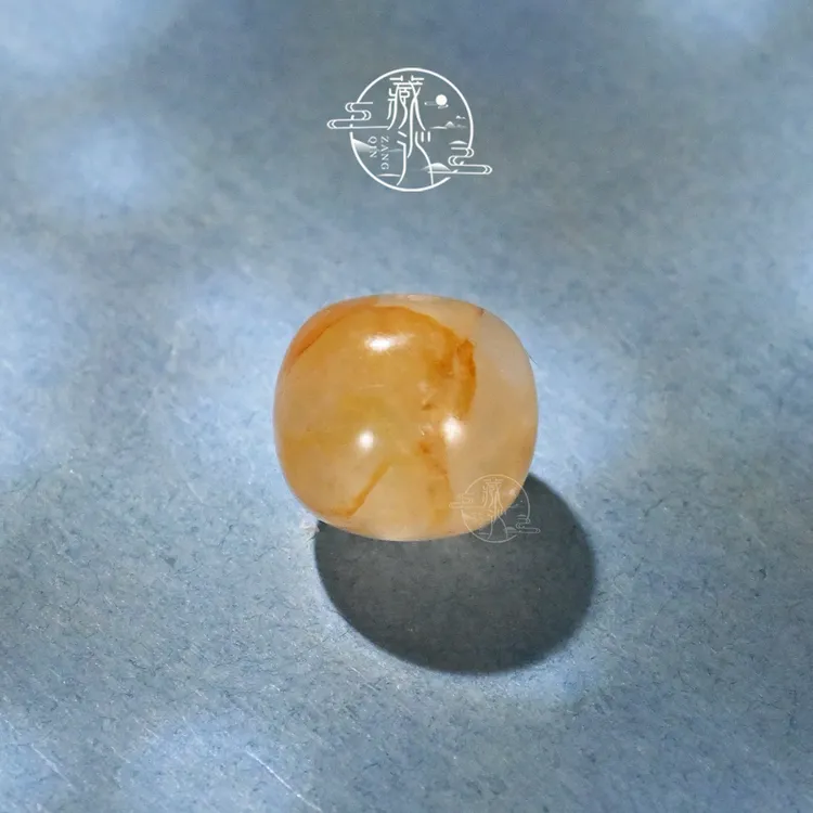 8/10/12MM黄胶花老型桶珠文玩108手串手持配饰顶珠配珠腰珠散珠子