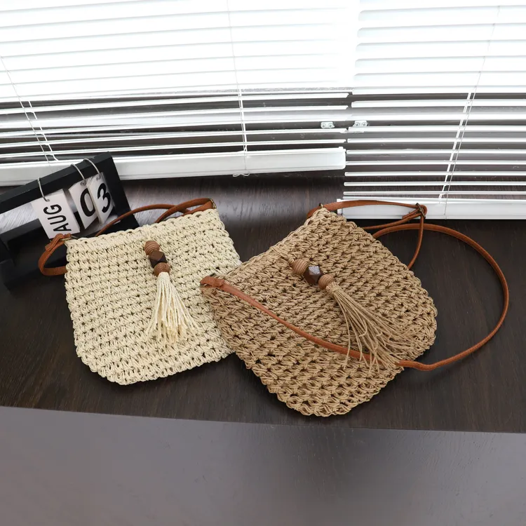 IMFLY金小金自制女装 编织包DYX307百搭斜跨海边度假沙滩包