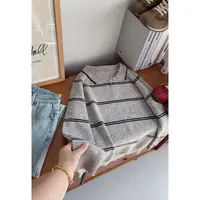 【丹姐家~条纹POLO衫】绵羊毛+兔毛！秋季新款简约百搭针织衫