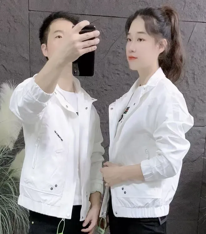 情侣同款外套春秋款立领2102夹克潮流修身帅气潮港风个性时尚青春