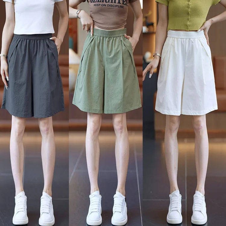 2025新款夏季高腰宽松短裤薄款休闲锥形裤子显瘦