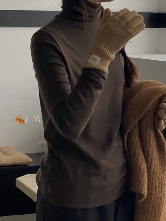 【FIFTEEN MOON】加绒高领棉打底衫  25620