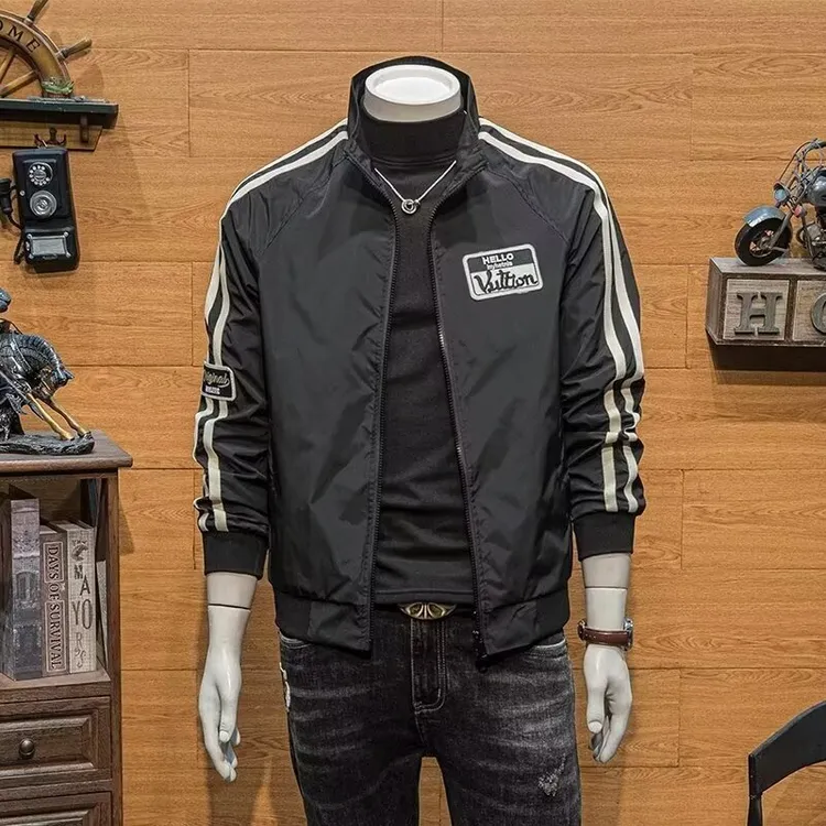 【轻奢专柜】新款男士百搭休闲夹克外套立领潮流百搭棒球服上衣夹克商品图