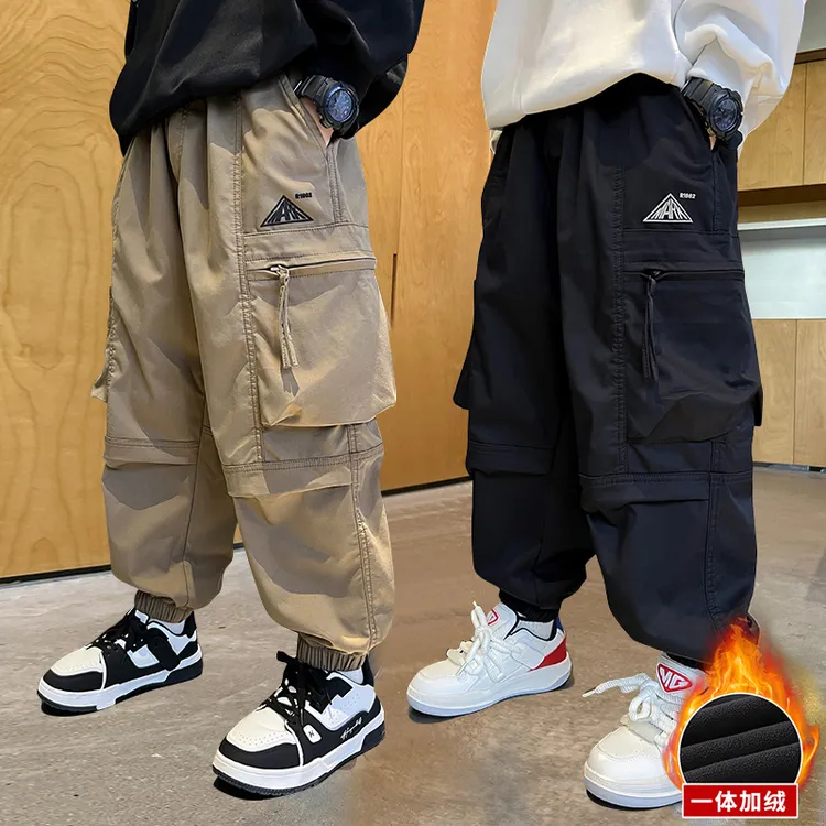男童工装裤子春秋百搭帅气2025中大童韩版长裤宽松儿童休闲裤洋气