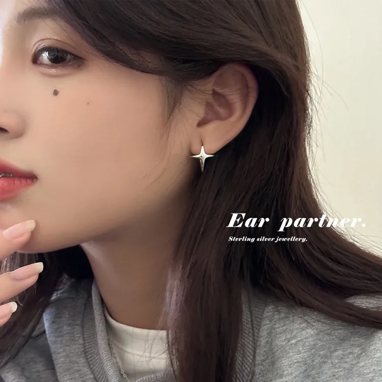 ERBAN/耳伴 925银耳饰 星星球体耳钉独特耳环2025新款爆款高级感