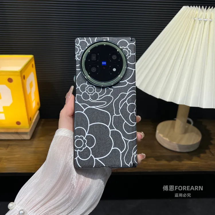 适用于vivo XFold5手机壳vivoxfold5折叠屏保护套山茶花中轴超薄