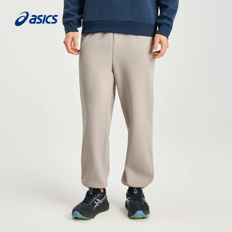 新年战袍ASICS亚瑟士男抓绒保暖跑步长裤男式宽松松紧舒适运动裤