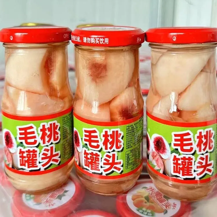 2025新鲜黑沟毛桃小罐头 230g/瓶丹东特产无防腐剂添加剂毛桃罐头
