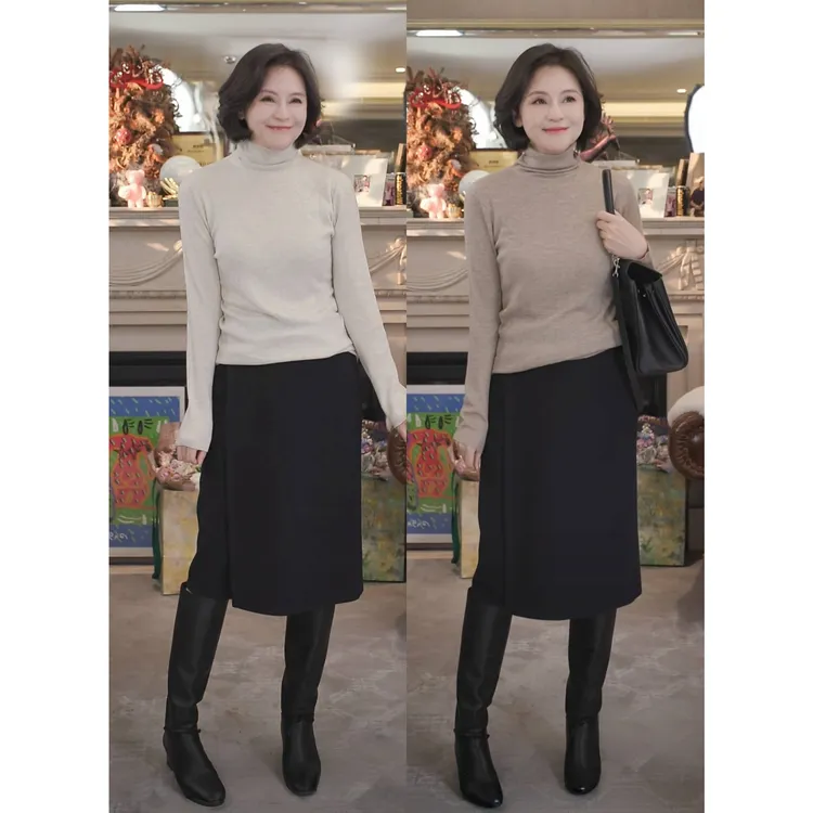 我是摩羯黑标 精纺羊绒打底 100山羊绒保暖舒适高领秋冬打底衫